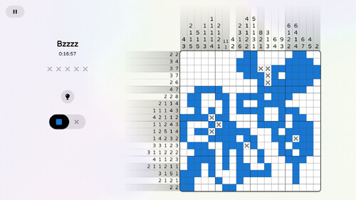 Nonogram puzzle titled 'Visitors'